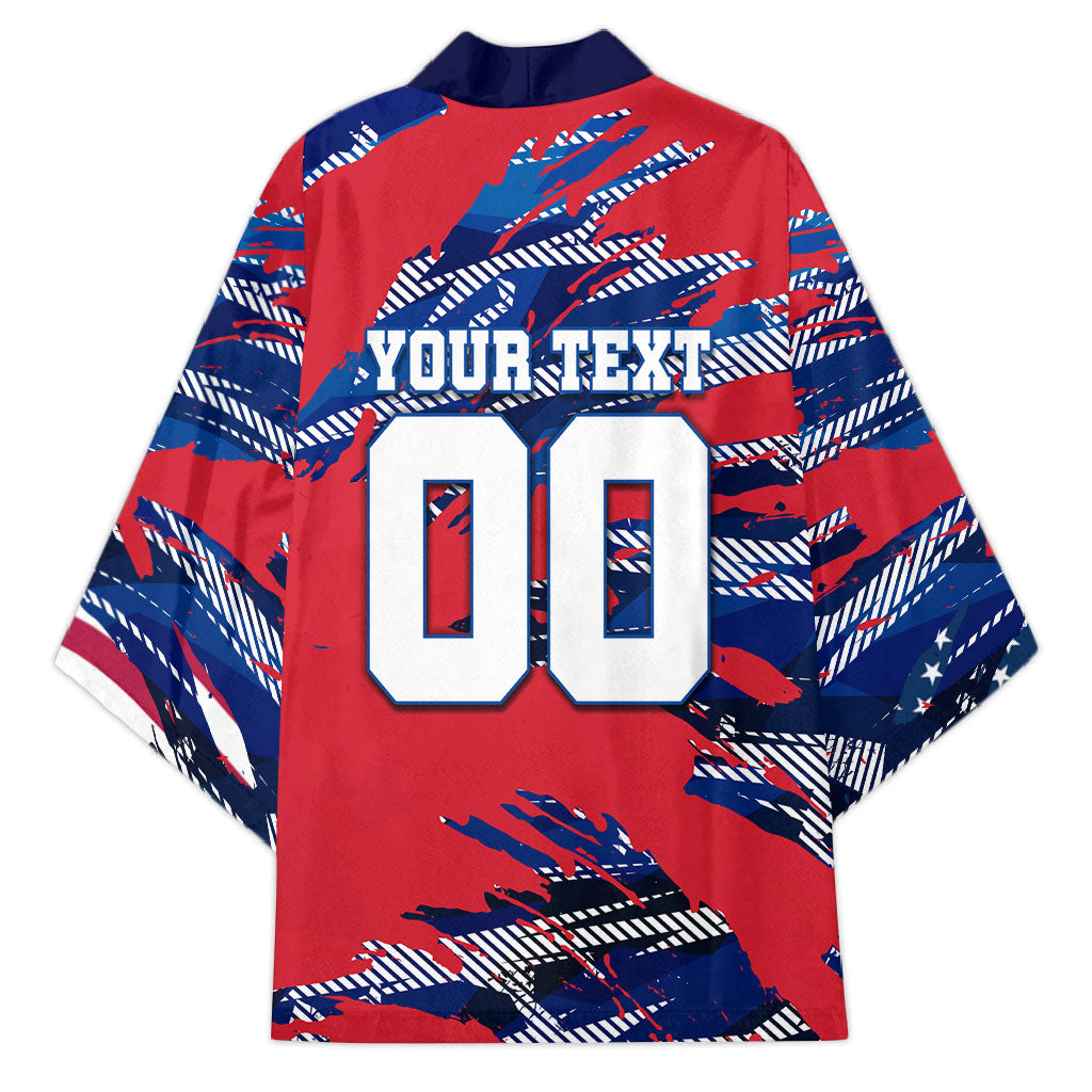 Personalized United States Soccer Eagle Kimono American Flag Grunge Patriot Art