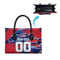 Personalized United States Soccer Eagle Leather Bag American Flag Grunge Patriot Art