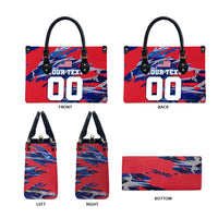 Personalized United States Soccer Eagle Leather Bag American Flag Grunge Patriot Art