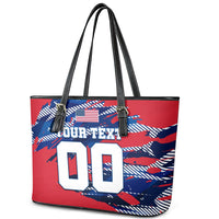 Personalized United States Soccer Eagle Leather Tote Bag American Flag Grunge Patriot Art