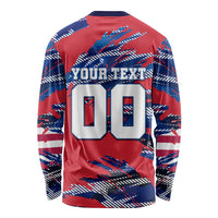 Personalized United States Soccer Eagle Long Sleeve Shirt American Flag Grunge Patriot Art