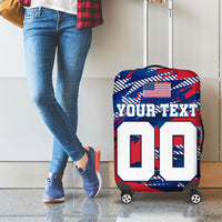 Personalized United States Soccer Eagle Luggage Cover American Flag Grunge Patriot Art