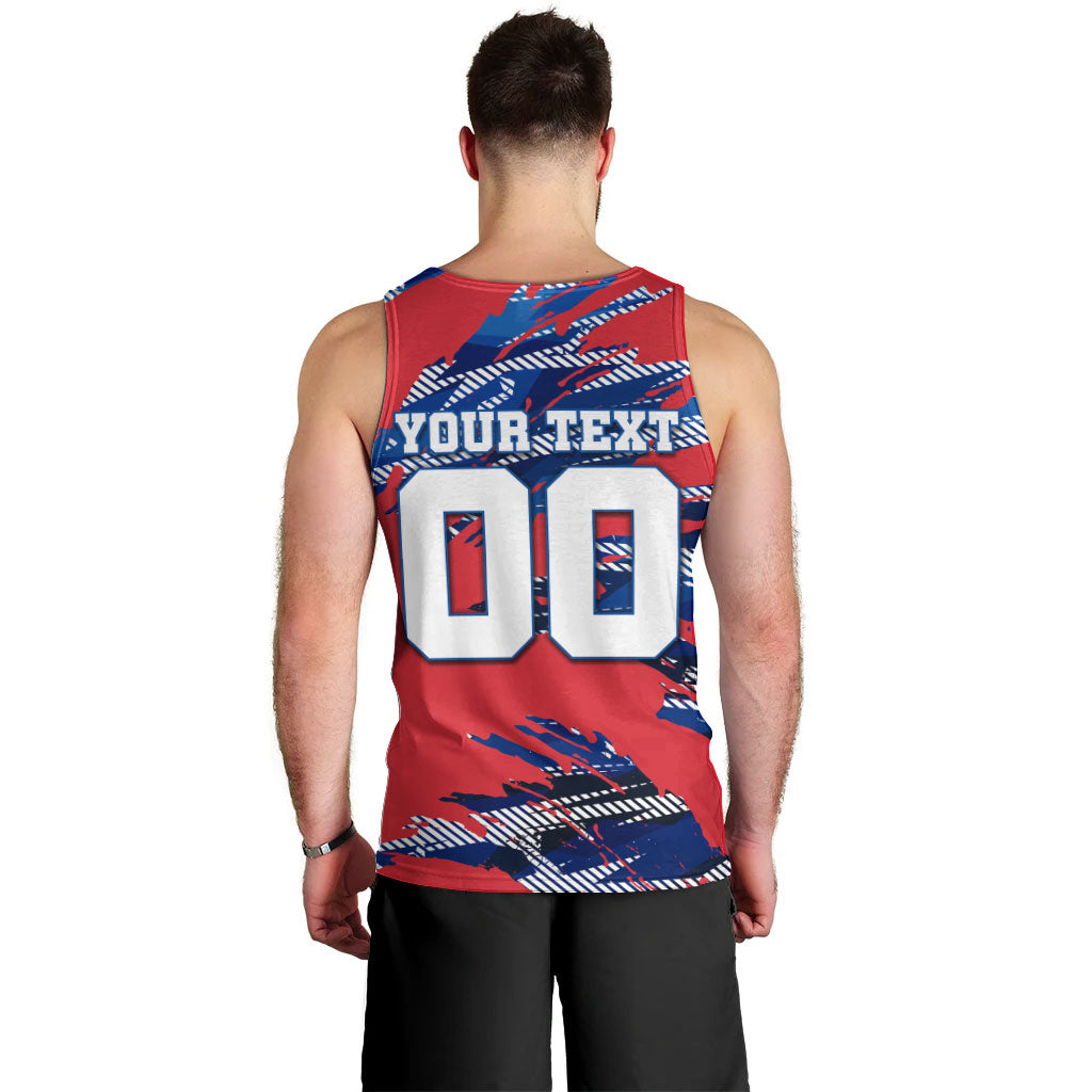 Personalized United States Soccer Eagle Men Tank Top American Flag Grunge Patriot Art