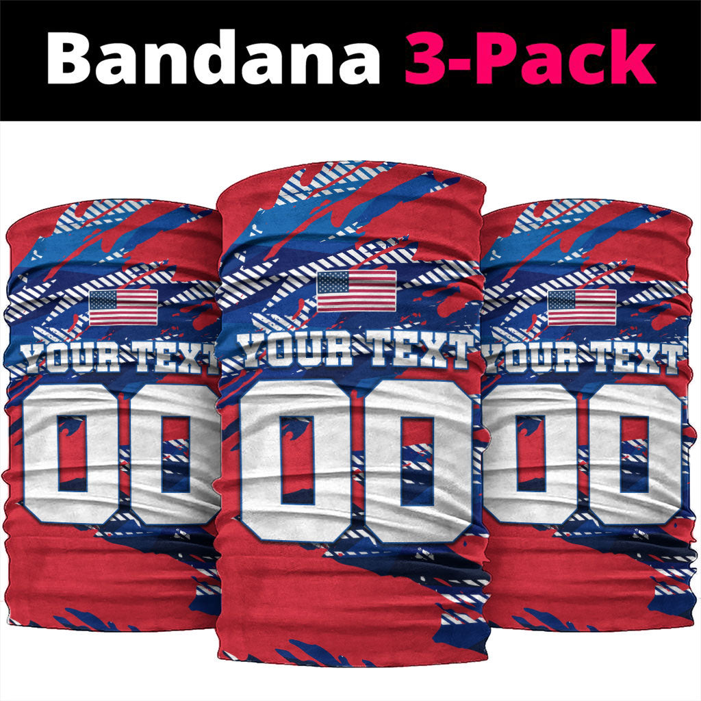 Personalized United States Soccer Eagle Neck Gaiter American Flag Grunge Patriot Art