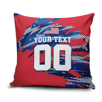 Personalized United States Soccer Eagle Pillow Cover American Flag Grunge Patriot Art