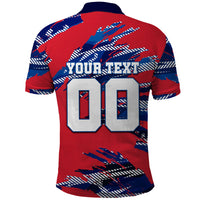 Personalized United States Soccer Eagle Polo Shirt American Flag Grunge Patriot Art