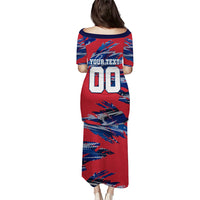 Personalized United States Soccer Eagle Puletasi American Flag Grunge Patriot Art