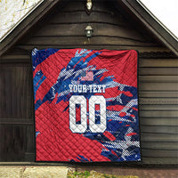 Personalized United States Soccer Eagle Quilt American Flag Grunge Patriot Art