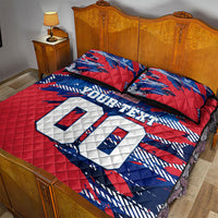 Personalized United States Soccer Eagle Quilt Bed Set American Flag Grunge Patriot Art