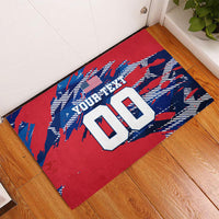 Personalized United States Soccer Eagle Rubber Doormat American Flag Grunge Patriot Art