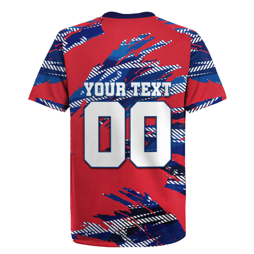 Personalized United States Soccer Eagle Rugby Jersey American Flag Grunge Patriot Art