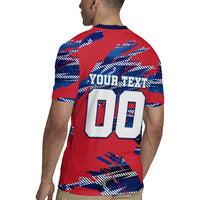 Personalized United States Soccer Eagle Rugby Jersey American Flag Grunge Patriot Art