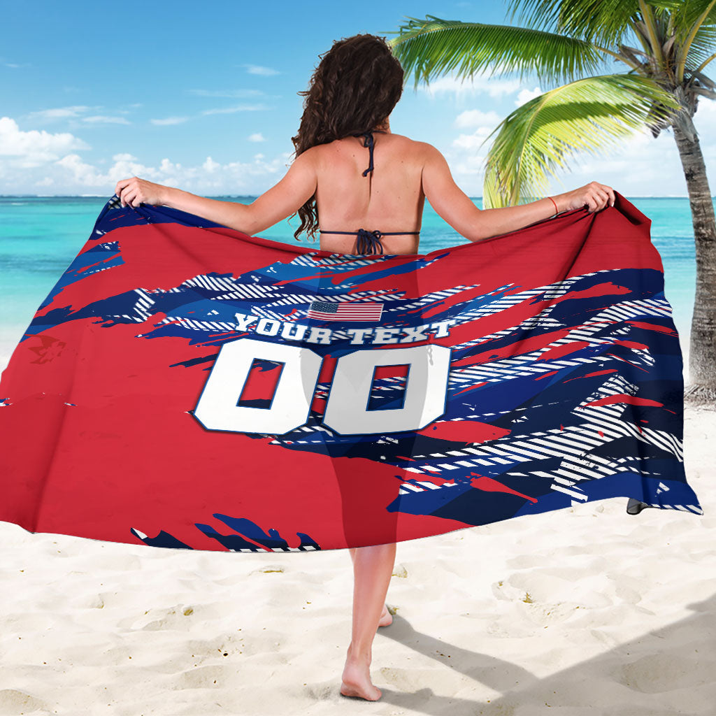 Personalized United States Soccer Eagle Sarong American Flag Grunge Patriot Art