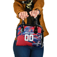 Personalized United States Soccer Eagle Shoulder Handbag American Flag Grunge Patriot Art