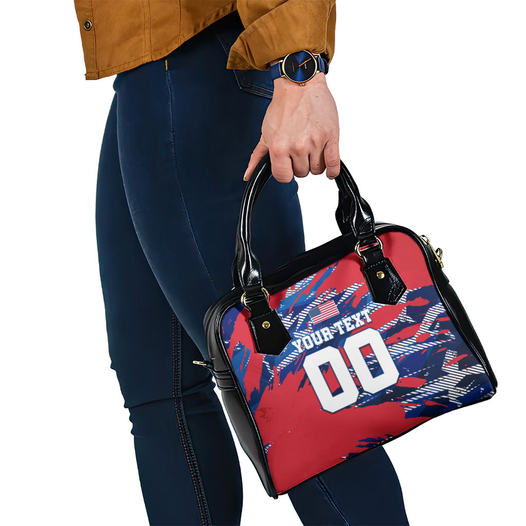 Personalized United States Soccer Eagle Shoulder Handbag American Flag Grunge Patriot Art