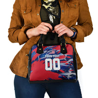 Personalized United States Soccer Eagle Shoulder Handbag American Flag Grunge Patriot Art