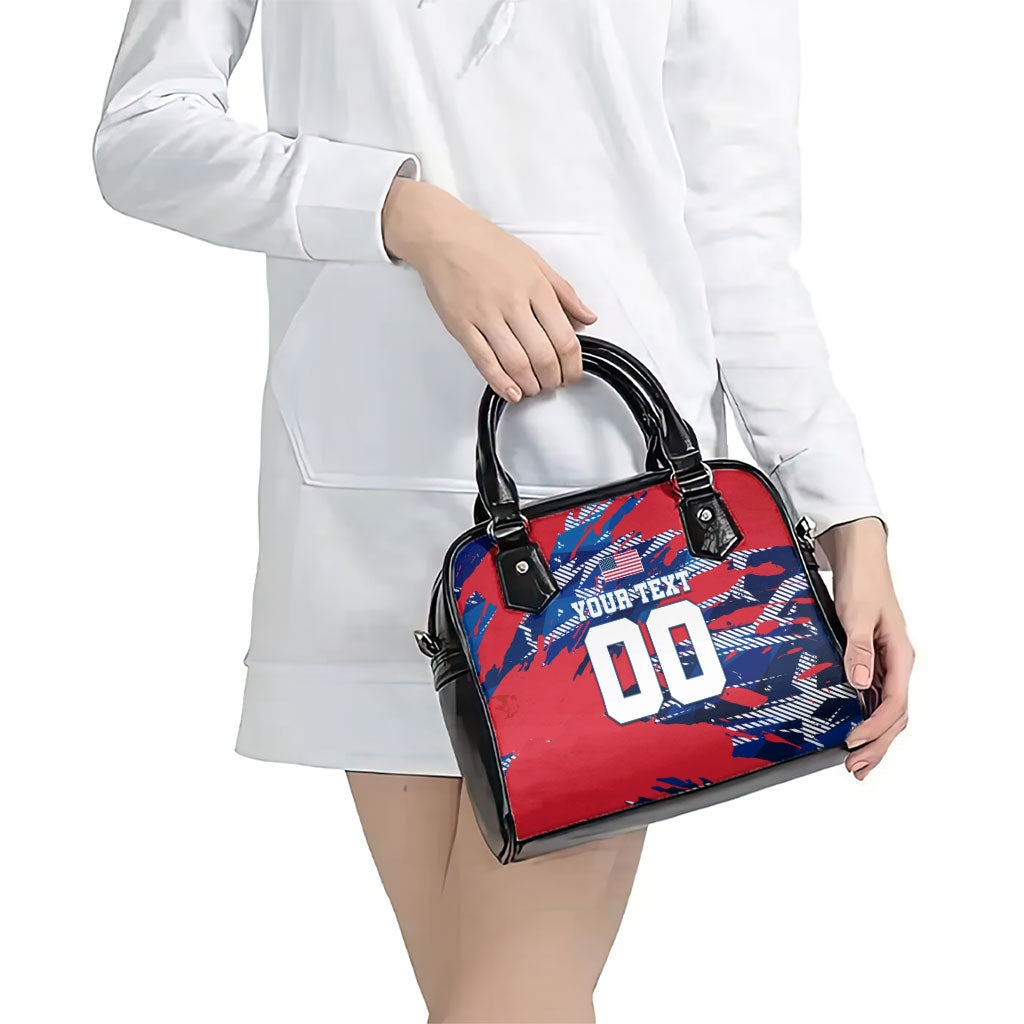 Personalized United States Soccer Eagle Shoulder Handbag American Flag Grunge Patriot Art
