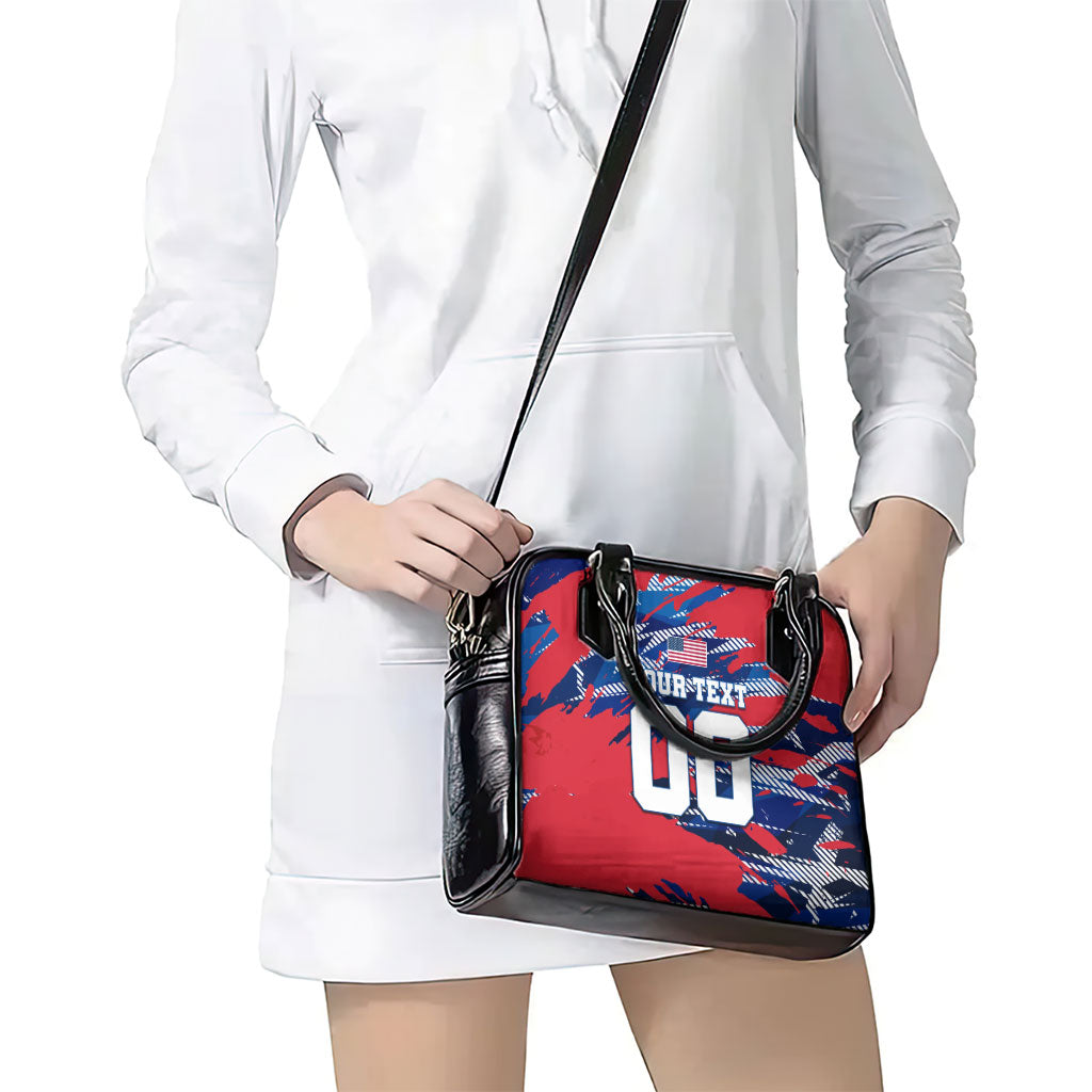 Personalized United States Soccer Eagle Shoulder Handbag American Flag Grunge Patriot Art