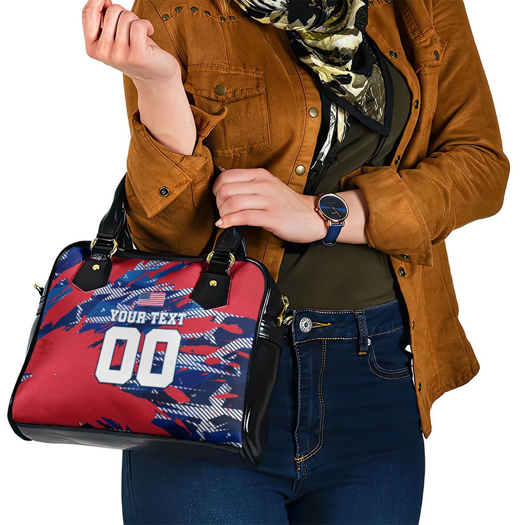 Personalized United States Soccer Eagle Shoulder Handbag American Flag Grunge Patriot Art