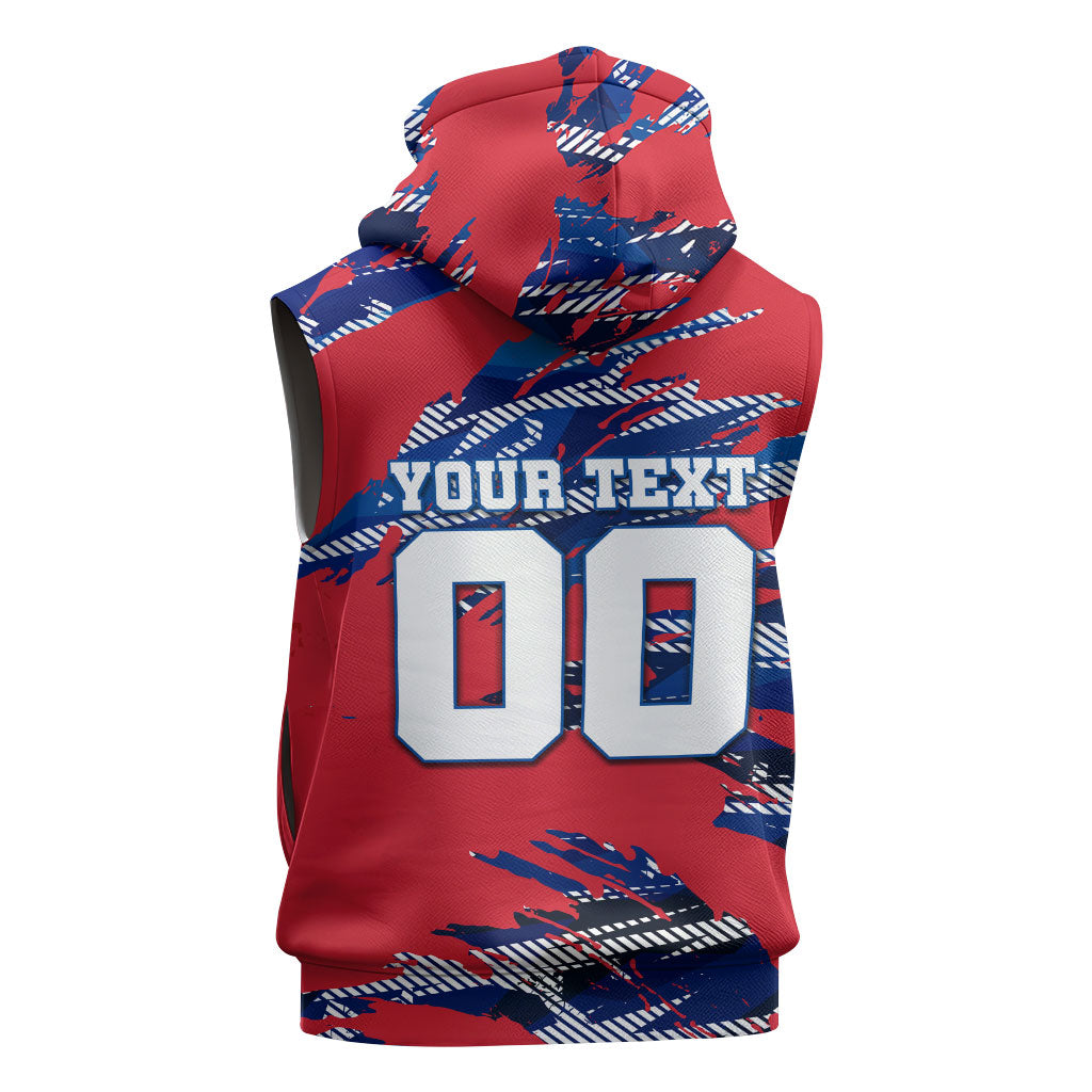 Personalized United States Soccer Eagle Sleeveless Hoodie American Flag Grunge Patriot Art