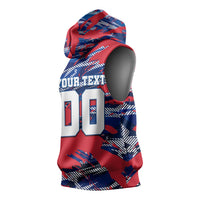 Personalized United States Soccer Eagle Sleeveless Hoodie American Flag Grunge Patriot Art