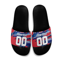 Personalized United States Soccer Eagle Slide Sandals American Flag Grunge Patriot Art