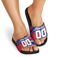 Personalized United States Soccer Eagle Slide Sandals American Flag Grunge Patriot Art