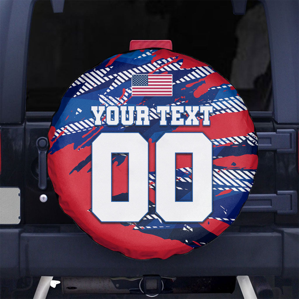 Personalized United States Soccer Eagle Spare Tire Cover American Flag Grunge Patriot Art