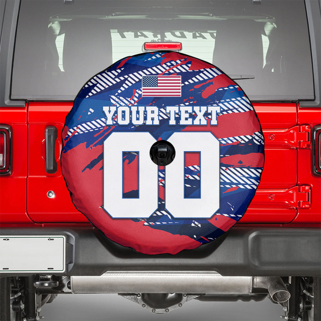 Personalized United States Soccer Eagle Spare Tire Cover American Flag Grunge Patriot Art