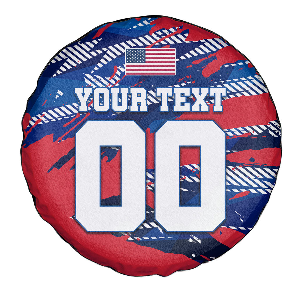 Personalized United States Soccer Eagle Spare Tire Cover American Flag Grunge Patriot Art