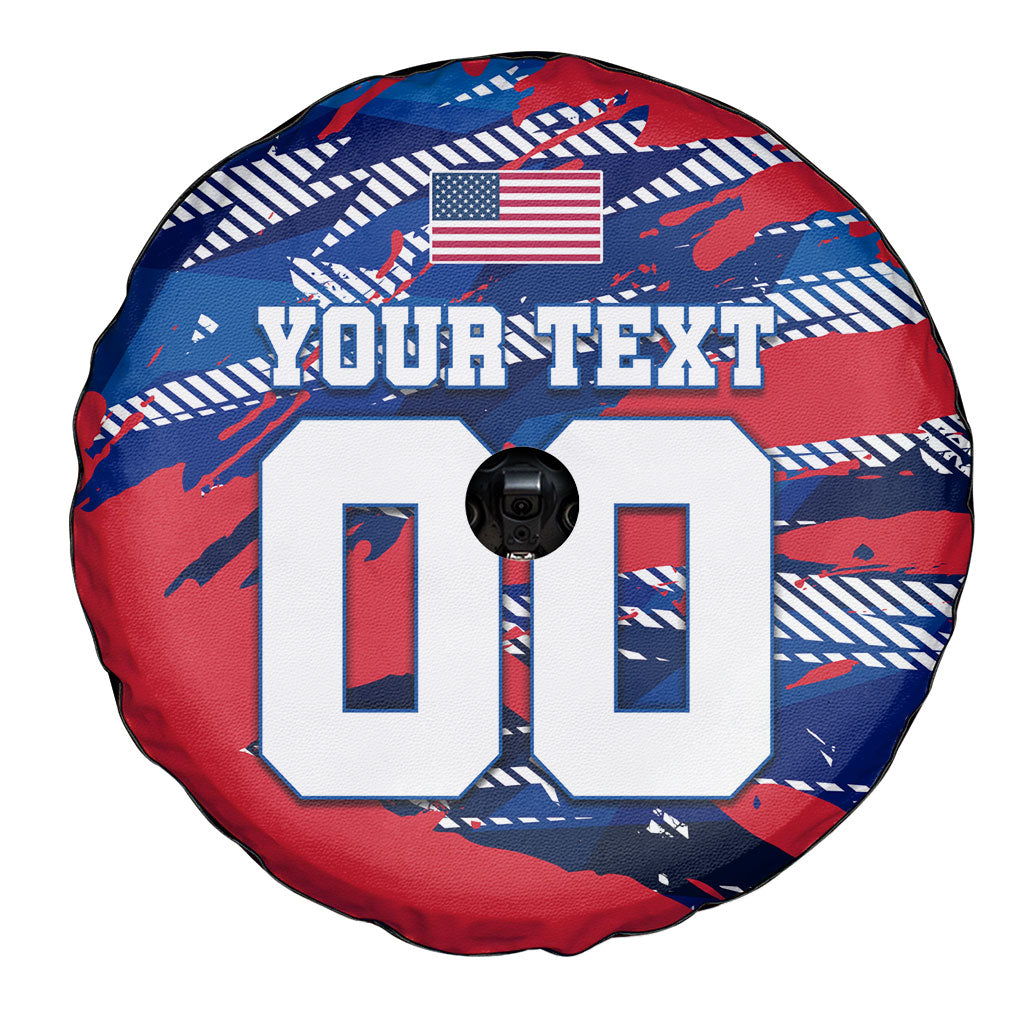 Personalized United States Soccer Eagle Spare Tire Cover American Flag Grunge Patriot Art