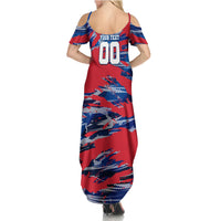 Personalized United States Soccer Eagle Summer Maxi Dress American Flag Grunge Patriot Art