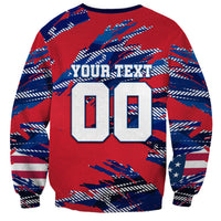 Personalized United States Soccer Eagle Sweatshirt American Flag Grunge Patriot Art