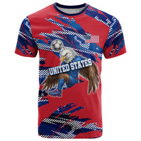 Personalized United States Soccer Eagle T Shirt American Flag Grunge Patriot Art