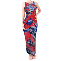 Personalized United States Soccer Eagle Tank Maxi Dress American Flag Grunge Patriot Art
