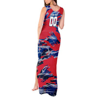 Personalized United States Soccer Eagle Tank Maxi Dress American Flag Grunge Patriot Art