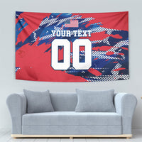 Personalized United States Soccer Eagle Tapestry American Flag Grunge Patriot Art