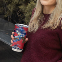 Personalized United States Soccer Eagle Tumbler Cup American Flag Grunge Patriot Art