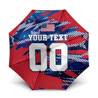 Personalized United States Soccer Eagle Umbrella American Flag Grunge Patriot Art