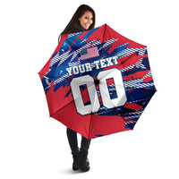 Personalized United States Soccer Eagle Umbrella American Flag Grunge Patriot Art