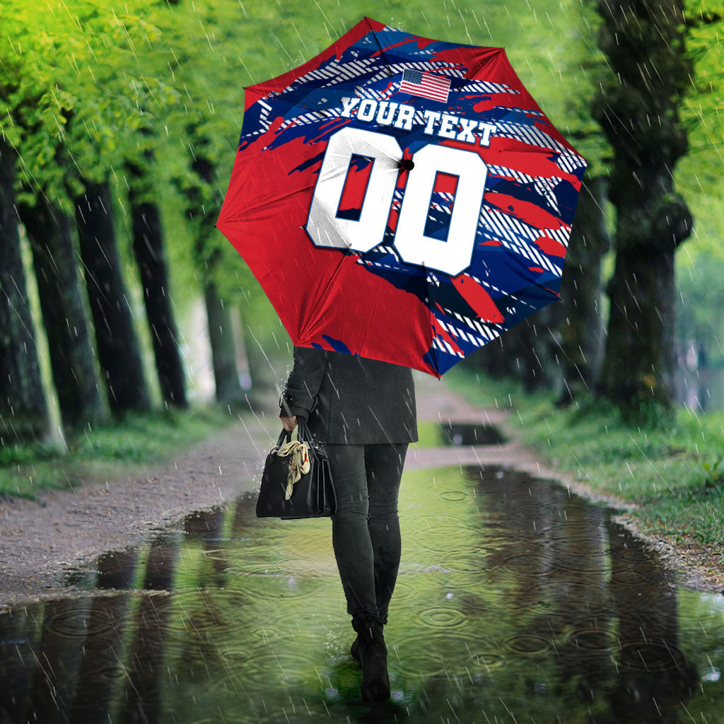 Personalized United States Soccer Eagle Umbrella American Flag Grunge Patriot Art
