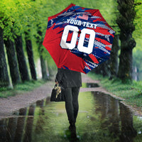 Personalized United States Soccer Eagle Umbrella American Flag Grunge Patriot Art