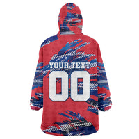 Personalized United States Soccer Eagle Wearable Blanket Hoodie American Flag Grunge Patriot Art
