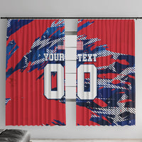 Personalized United States Soccer Eagle Window Curtain American Flag Grunge Patriot Art