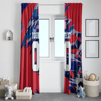 Personalized United States Soccer Eagle Window Curtain American Flag Grunge Patriot Art