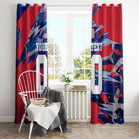 Personalized United States Soccer Eagle Window Curtain American Flag Grunge Patriot Art