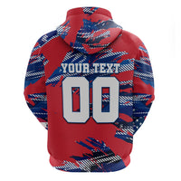 Personalized United States Soccer Eagle Zip Hoodie American Flag Grunge Patriot Art