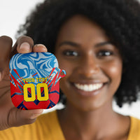 Personalized DR Congo Football Leopard Victory AirPods Case Congolese Soccer Comic Style