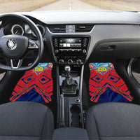 Personalized DR Congo Football Leopard Victory Car Mats Congolese Soccer Comic Style
