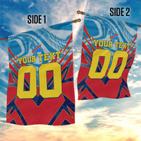 Personalized DR Congo Football Leopard Victory Garden Flag Congolese Soccer Comic Style